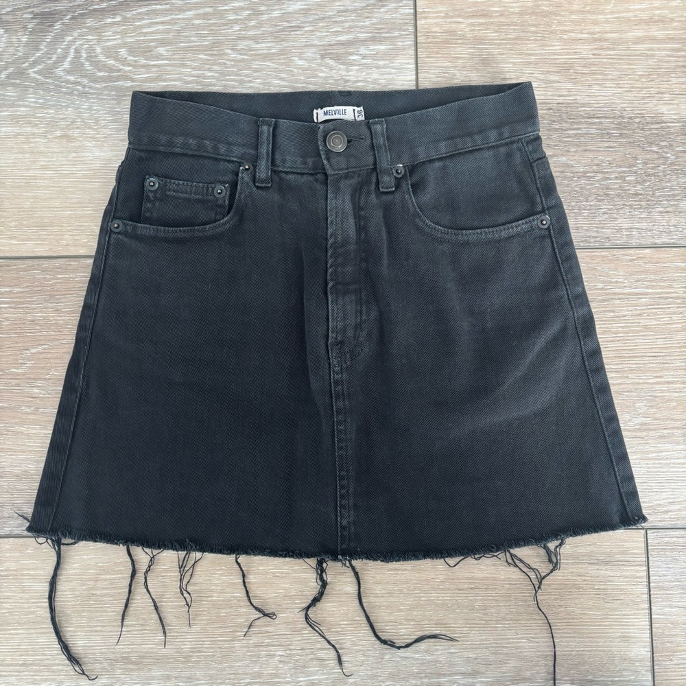 Black Denim Skirt by Brandy Melville